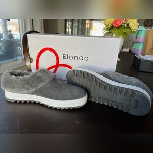 Blondo Suri Dark Grey Suede Waterproof Slip On